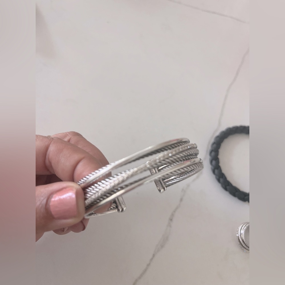 David Yurman Crossover 4-Row Cuff With Diamonds - image 7